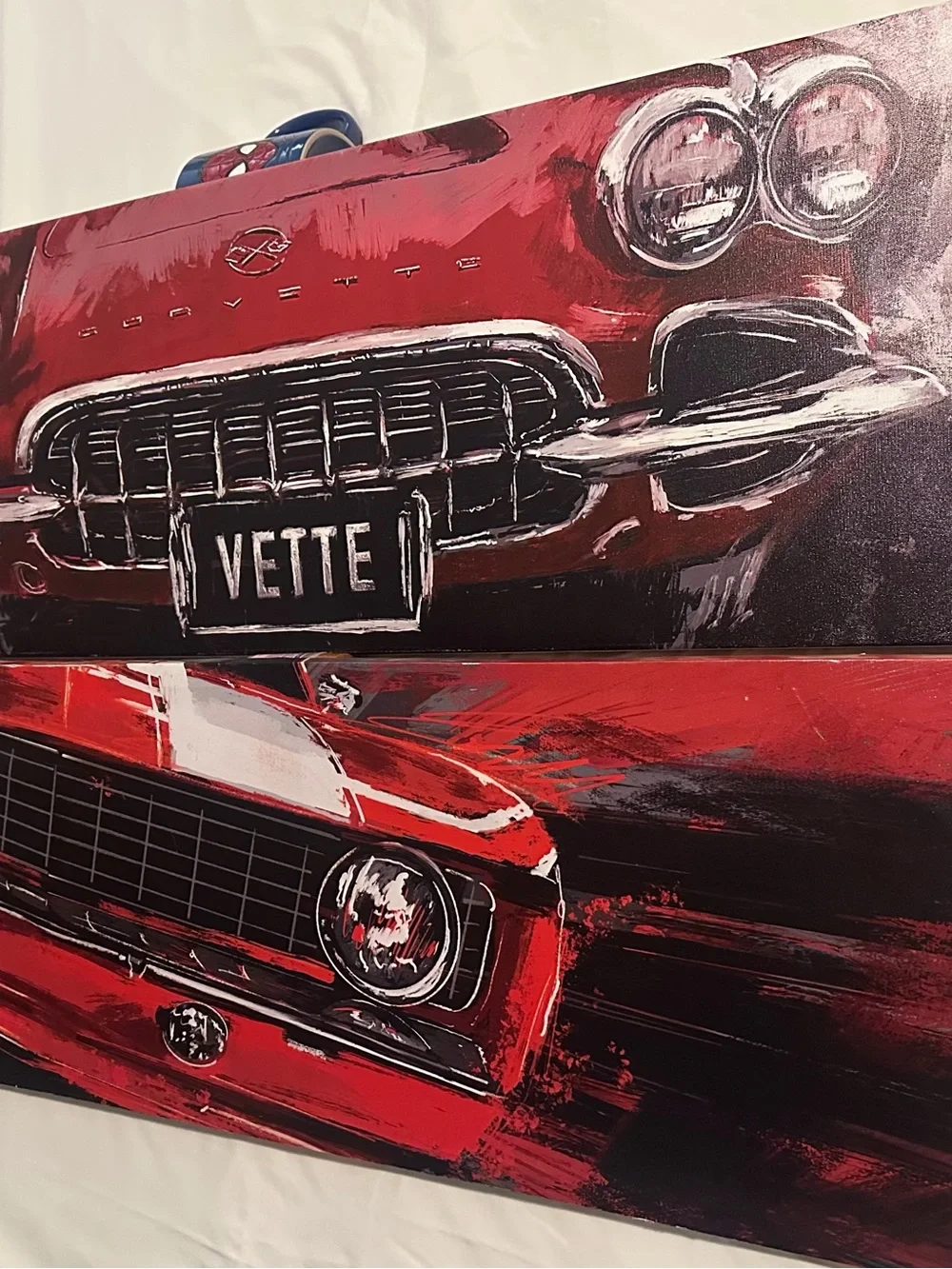 Hobby Lobby Red Vintage Car Canvas Diptych